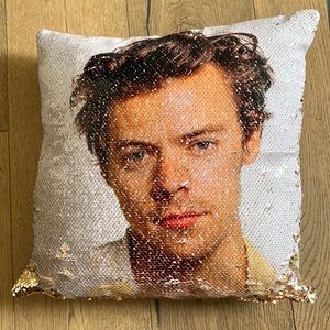 Harry Styles Sequins Flipping Pillow
